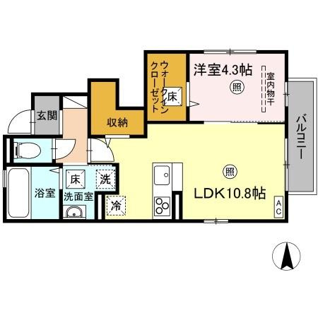 D-room勅使Ⅱの間取り