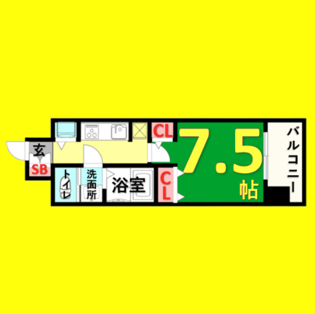 LaDouceur黒川Ⅱ　名古屋市賃貸　仲介手数料無料の間取り