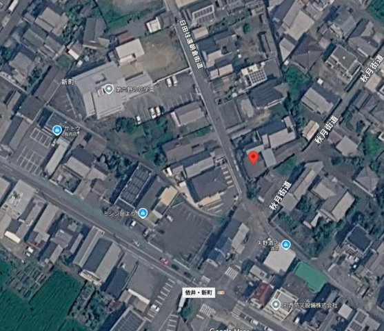 筑前町新町売地（古家付）の土地図