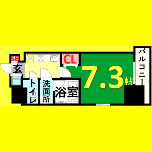 ブランシエスタ東別院　名古屋市賃貸　仲介手数料無料の間取り