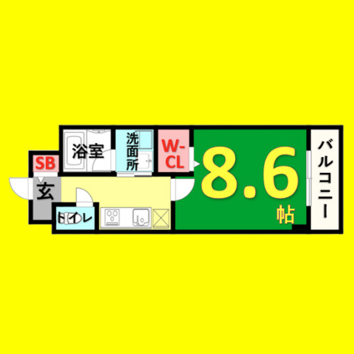 プリムヴェール　名古屋市賃貸　仲介手数料無料の間取り
