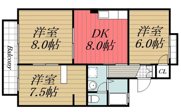 【間取り】 | ファミールタヤマ　B