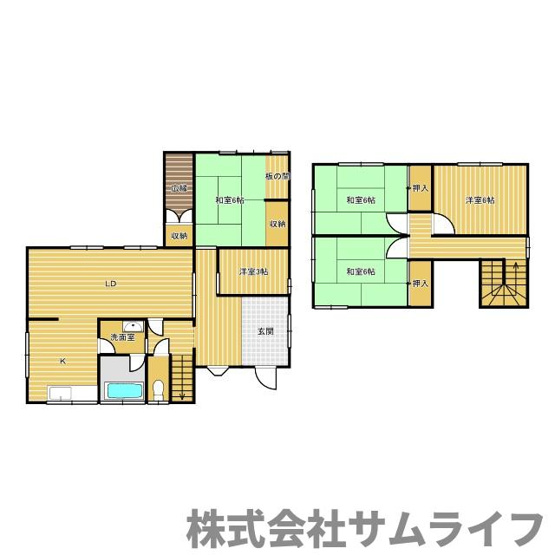 【間取り】 | 鯰田4ＬＤＫ戸建