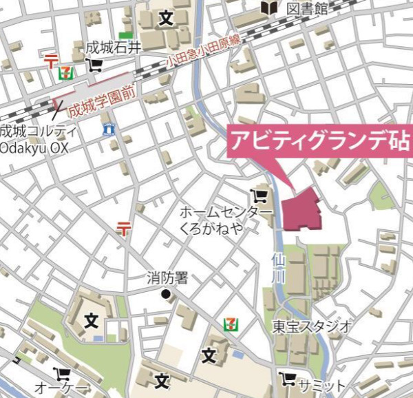 アビティグランデ砧　Ｃ棟）の地図