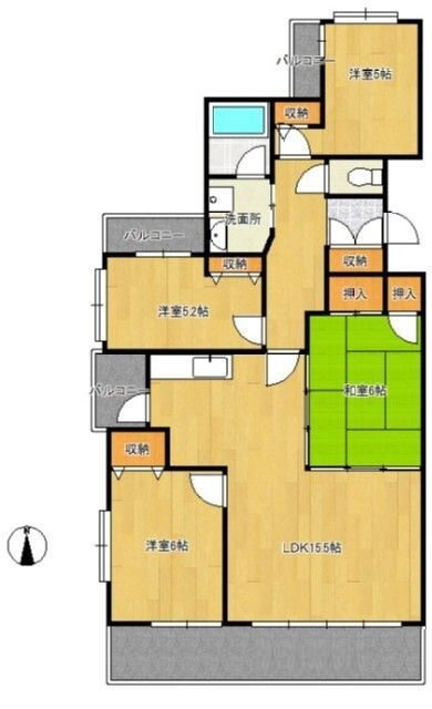 ライオンズマンション中央町の間取り|使い勝手の良い間取りです♪