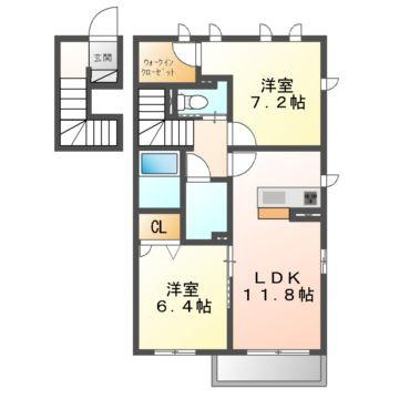 ボヌール　Ⅰの間取り