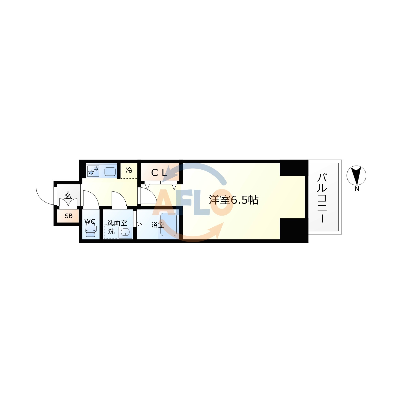 S-RESIDENCE福島玉川Tres（エスレジデンス福島玉川トレス）の間取り|S-RESIDENCE福島玉川Tres　間取り