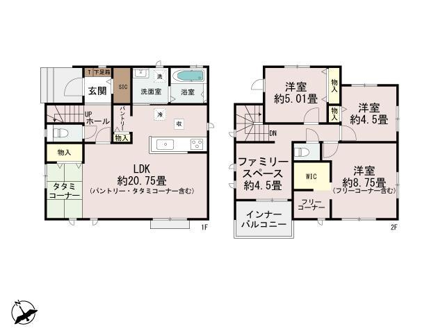 福岡市南区柏原６丁目の新築一戸建の間取り| 