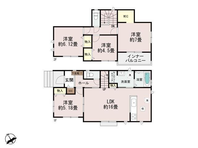 福岡市南区柏原６丁目の新築一戸建の間取り| 