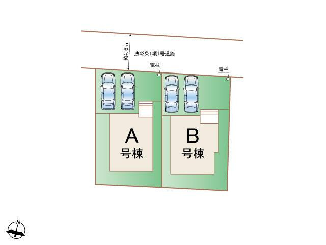 福岡市城南区樋井川５丁目の新築一戸建の区画図| 