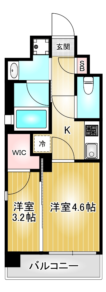 シーズンフラッツ矢場|名古屋市の賃貸ならMy賃貸の間取り|シーズンフラッツ矢場