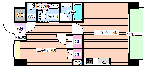 【間取り】 | シティエール東梅田Ⅱ