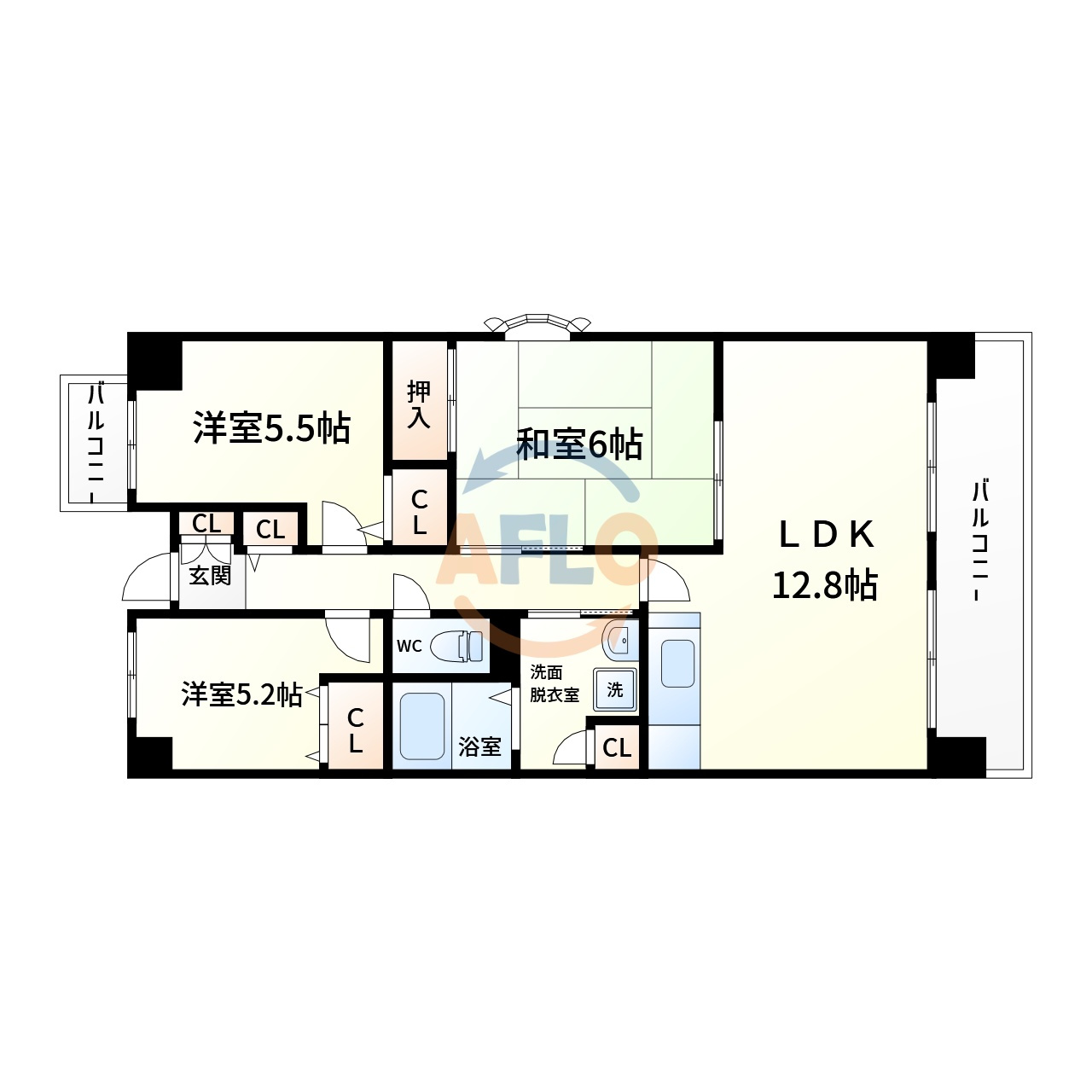 コンフォールアビタシオン(加美北小学校区)の間取り|コンフォールアビタシオン　間取り