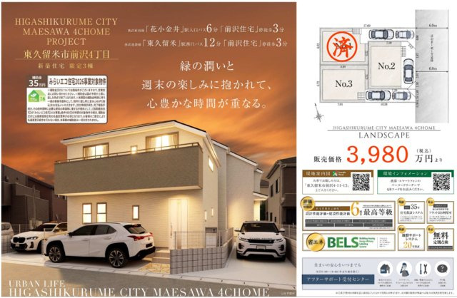 【Livele Garden.S】東久留米市前沢４丁目のその他|〇本物件の売主が作成した販売用図面です〇