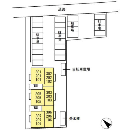 アメニティ橋口の区画図
