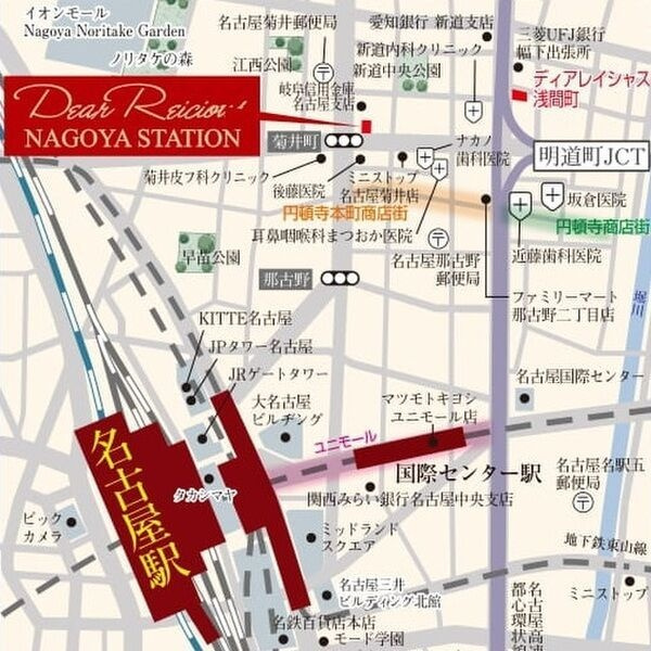 ディアレイシャス名古屋ステーションの地図