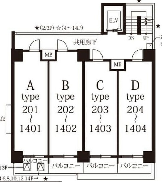 ディアレイシャス名古屋ステーションの区画図