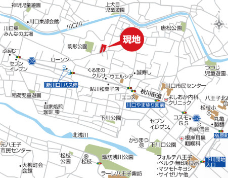 『八王子市新築戸建て』八王子市川口町3897【仲介手数料無料】　２３－３期の地図|～仲介手数料無料☆八王子ひなた不動産～八王子市川口町　新築戸建て