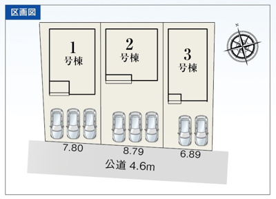 【区画図】 | 沼津市東間門 新築一戸建て 2号棟 | 2号棟の区画図です