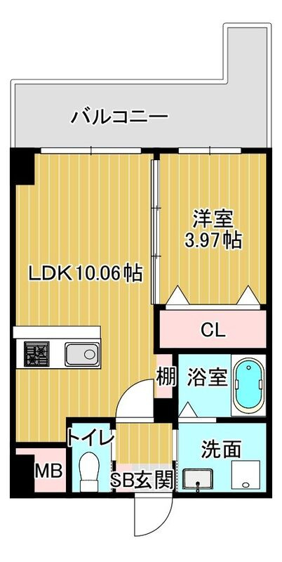 第47川崎ビルの間取り|使いやすい間取りです。