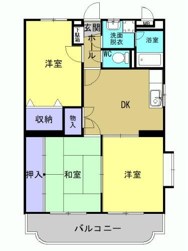 総社市駅南１丁目の賃貸マンションの間取り