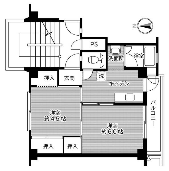 ビレッジハウス国分1号棟の間取り