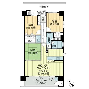 サーパス緑町の間取り