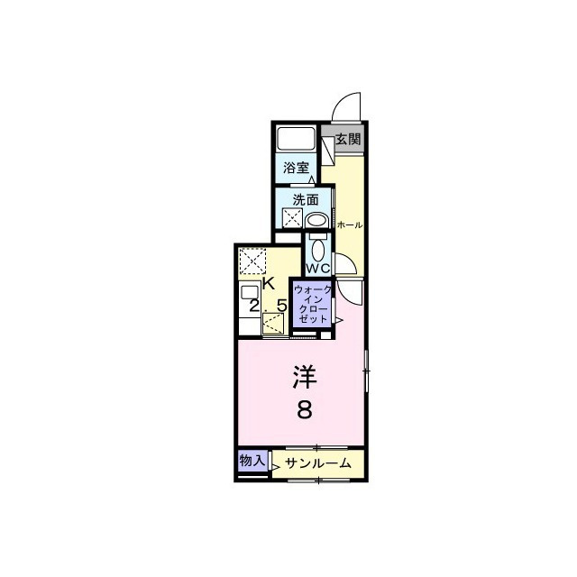 岐阜市岩地１丁目のアパートの間取り