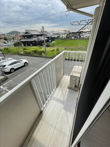 クレールシャトー吉田　A棟のバルコニー