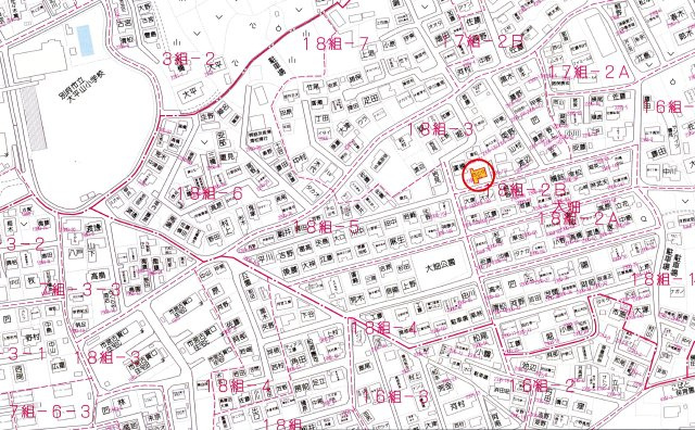 別府市大畑町の地図