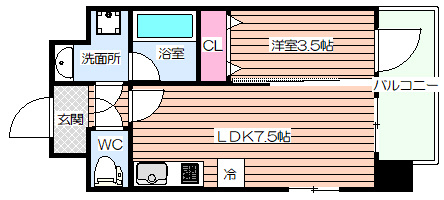 【間取り】 | プロスパー江坂479