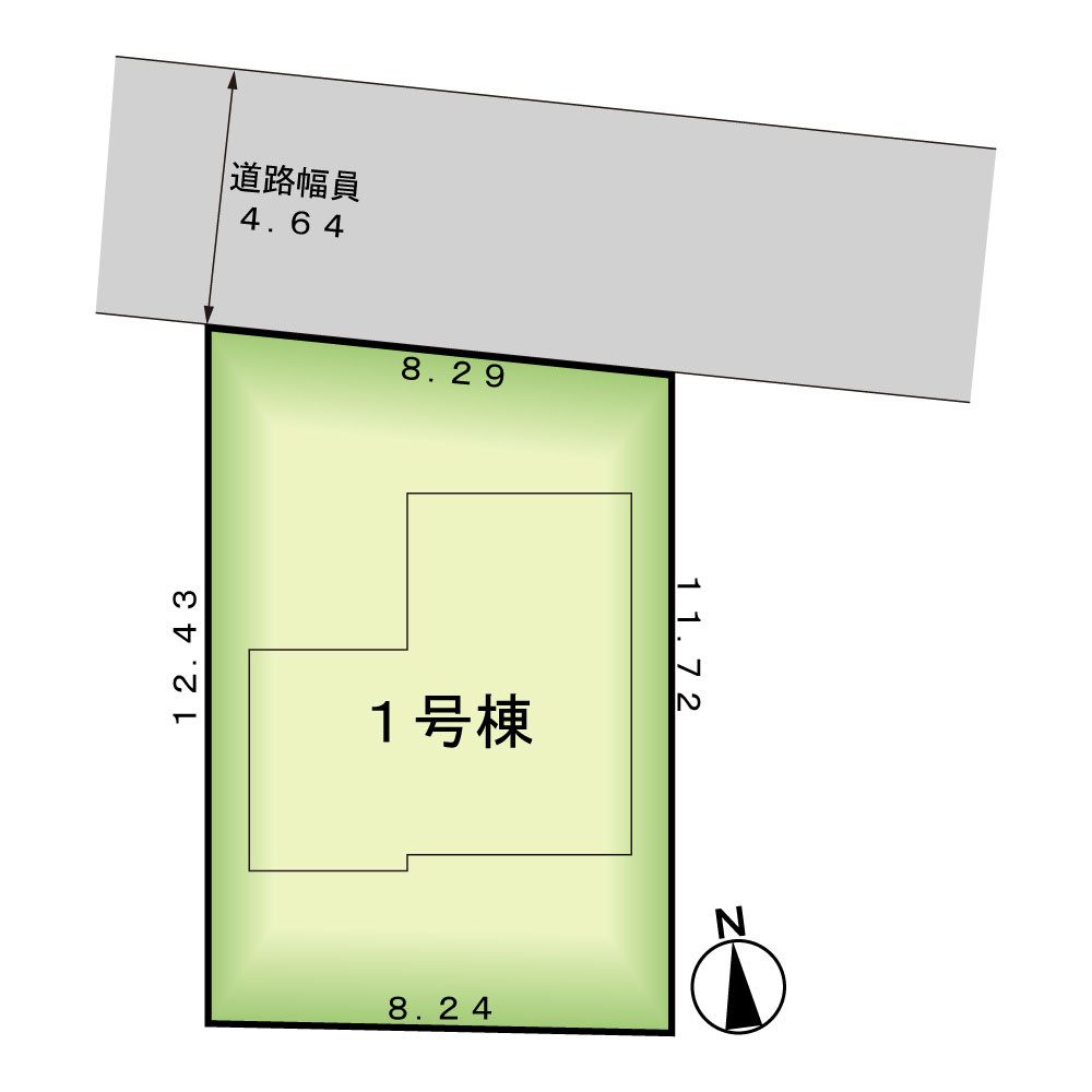 中野区上鷺宮５丁目新築分譲住宅の区画図