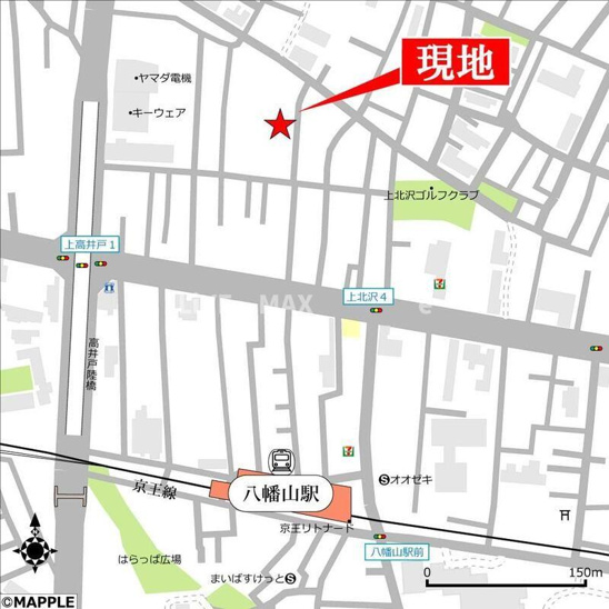 【地図】フィカーサ上北沢 