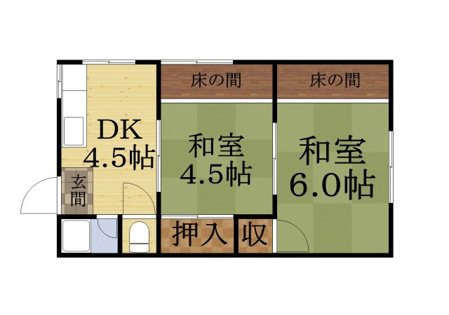 大芝コーポⅡの間取り
