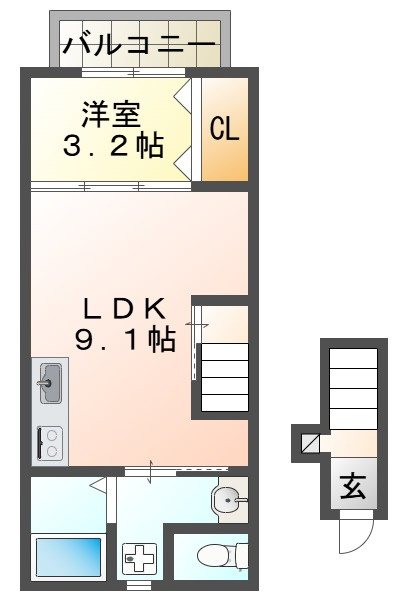 サンフォルテ三木西の間取り