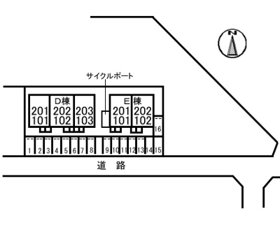 【駐車場】 | レジデンス原尾島　E棟