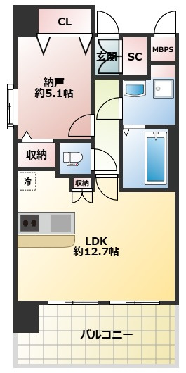 スプランディッド中之島WESTの間取り