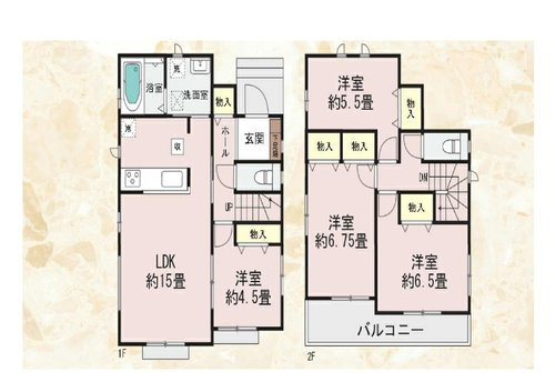 【横浜市泉区中田東2丁目21-14全4棟新築戸建て】★仲介手数料無料★（東中田小学校・中田中学校）の間取り
