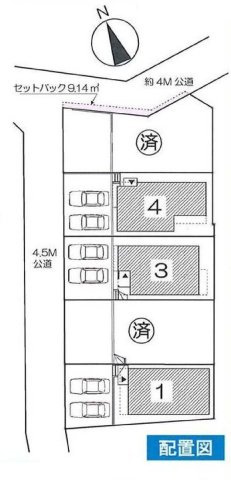 【横浜市泉区和泉中央南2丁目31全4棟新築戸建て】★仲介手数料無料★（伊勢山中学校・中和田中学校）の区画図