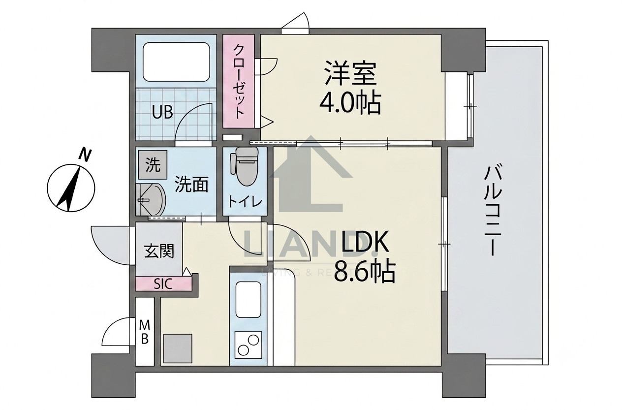 アクタス薬院Ⅲ　警固小学校区の間取り|アクタス薬院Ⅲ