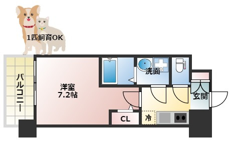 S-RESIDENCE新大阪WESTの間取り