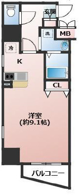 プレサンス中之島公園パークレジデンスの間取り
