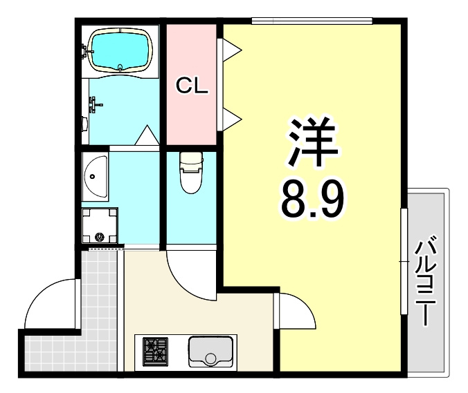 フジパレス西宮今津Ⅲ番館の間取り