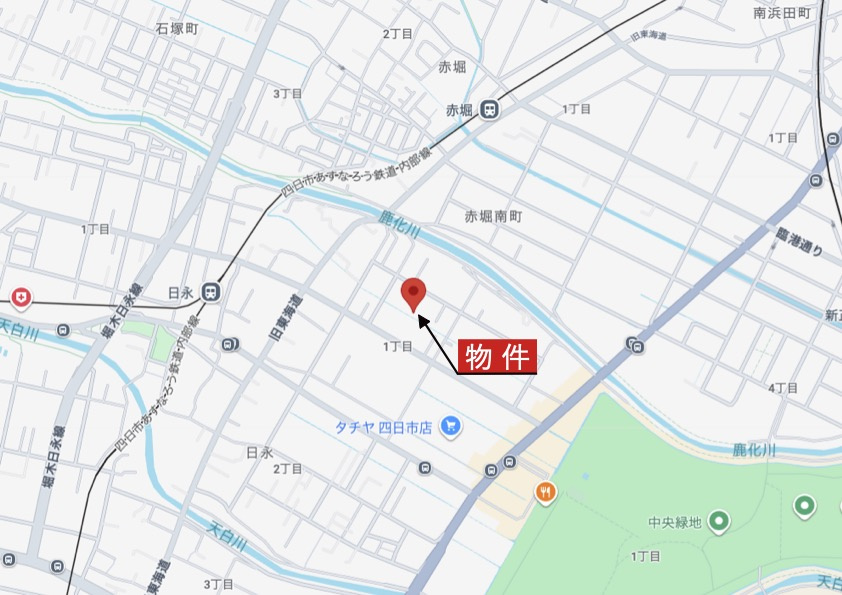 四日市市日永1丁目《全3区画》の地図|広域Map