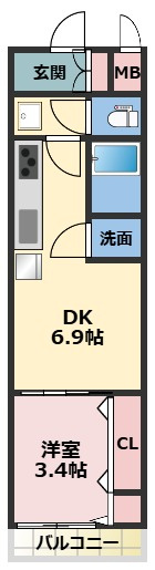 Alivis九条の間取り