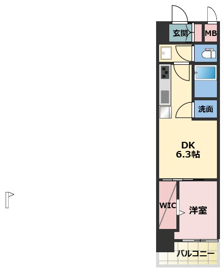 Alivis九条の間取り