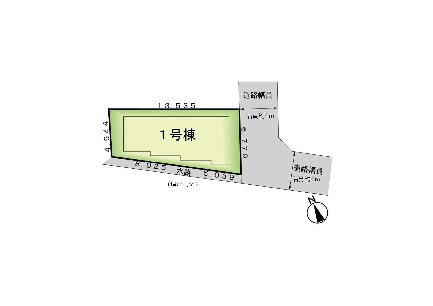 大田区大森東４丁目新築分譲住宅の区画図