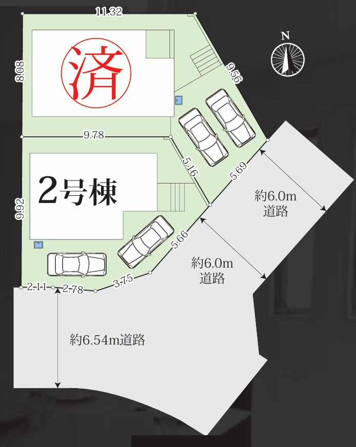 横浜市藤が丘3期　2号棟の区画図