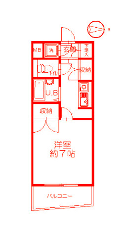藤沢市辻堂新町１丁目の賃貸マンションの間取り