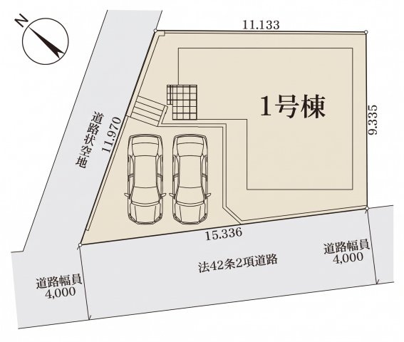 横浜市鶴見区北寺尾1期　1号棟の区画図